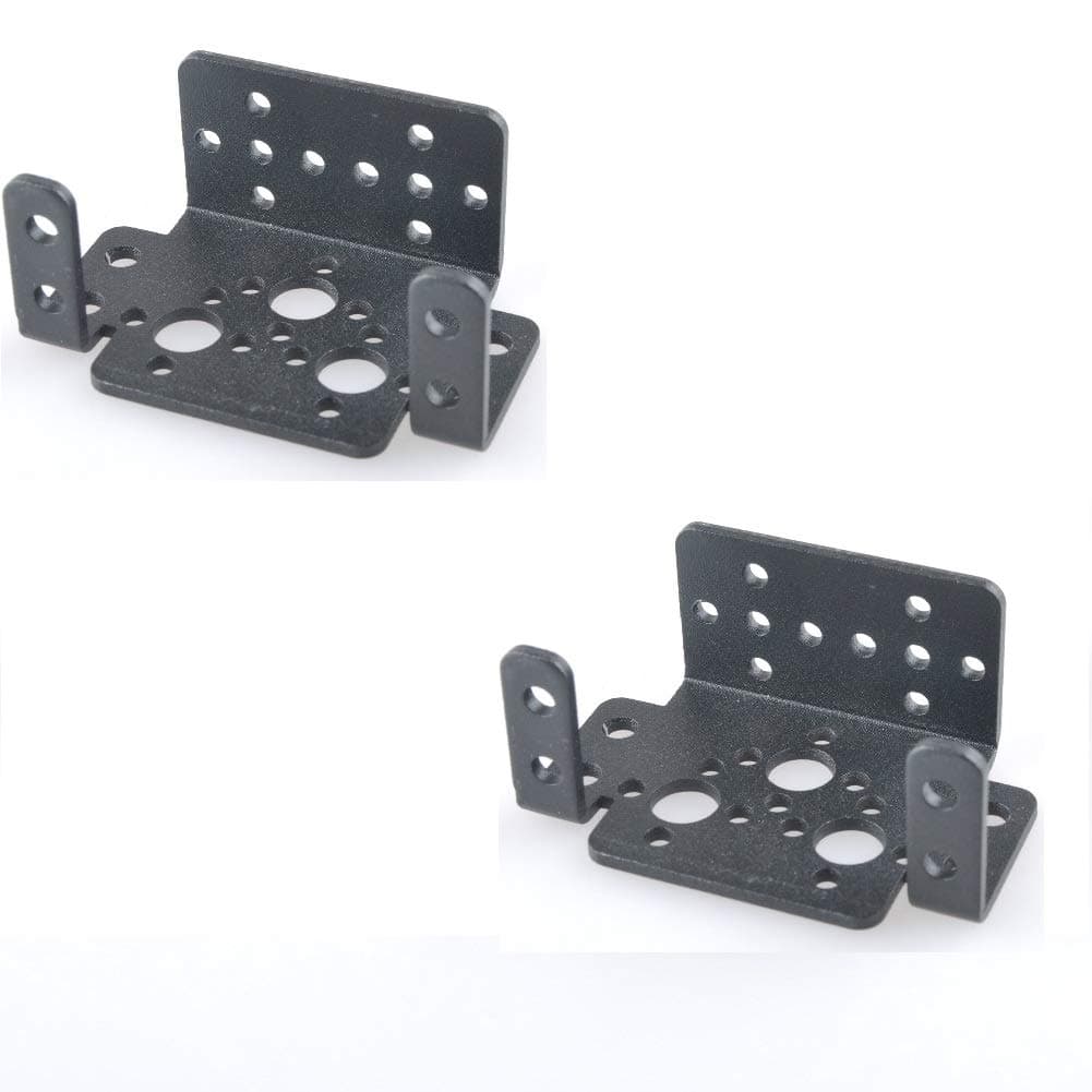 DollaTek 2Pcs Aluminum Multifunction Servo Bracket Steering Head Robot Manipulator for MG995 MG996R S3003