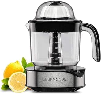 LUUKMONDEElectric Citrus Juice Maker, Juice Extractor 1.2L Large Volume, Orange Juicer with Powerful Motor and LED Working Lamp, Electric Lemon Squeezer for Orange Lemon Lime Grapefruit