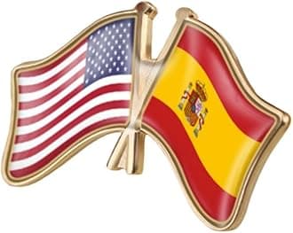 vmcoatduUSA American and Germany Deutschland Friendship Flag Cross Connection Pin Brooch Badge for Hat Cap Clothing Backpack Pin