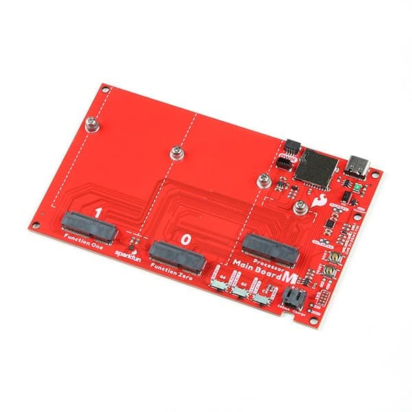 MicroMod Main Board - Double, Built-in Resettable PTC Fuse, Integrated MCP73831 Single Cell LiPo Charge Circuit, Qwiic Enabled I2C, Board Dimensions: (Inches) 4.90" x 2.90"