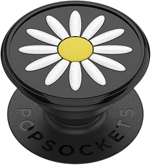PopSockets Phone Grip with Expanding Kickstand, Floral - Festival Daisy Black