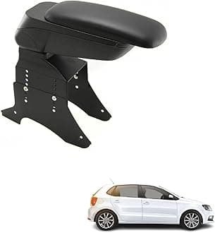 Kozdiko Car Centre Console Hand Armrest Black Compatible with Volkswagen Polo Exquisite