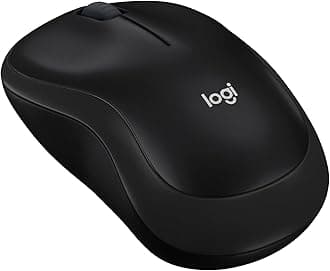 Logitech M185 Wireless Mouse, 2.4GHz with USB Mini Receiver, 12-Month Battery Life, 1000 DPI Optical Tracking, Ambidextrous, Compatible with PC, Mac, Laptop - Black