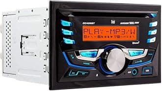 Dual Electronics DC426BT Multimedia Double DIN Car Stereo with Built- in CD/MP3 Player & Bluetooth | 3.7 inch LCD Display