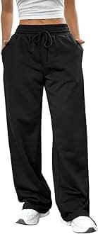 SOLY HUX Girl's Straight Wide Leg Sweatpants Casual High Waisted Baggy Joggers Track Pants