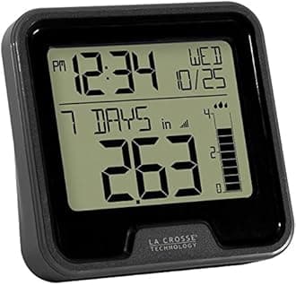 La Crosse Technology 724-1409 Wireless Digital Rain Gauge with in Temperature