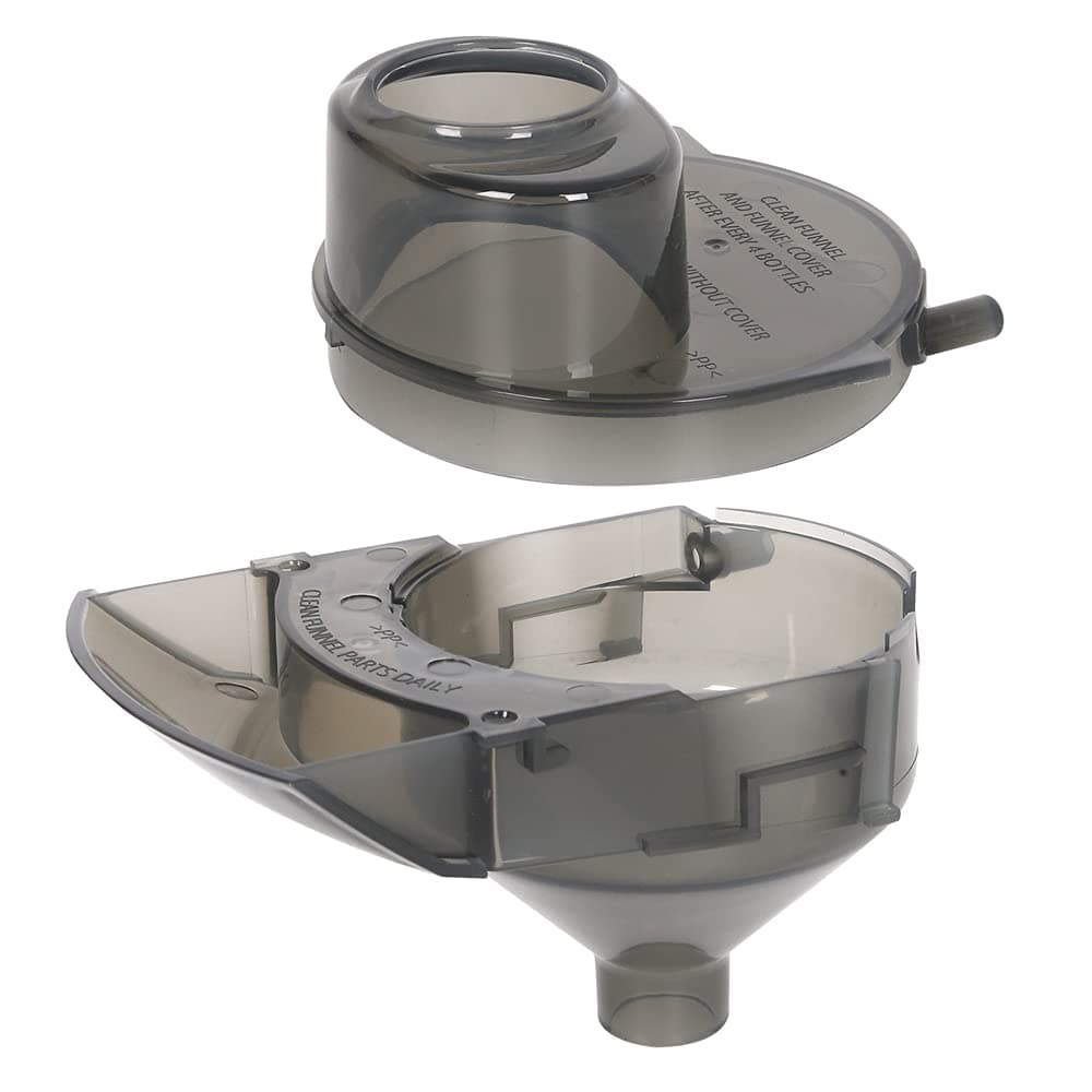2 Pieces Replacement Parts Compatible with Baby Brezza Formula Pro Advanced FRP0046 Replacement Funnel and Cover. Grey, Gray, Funnel01