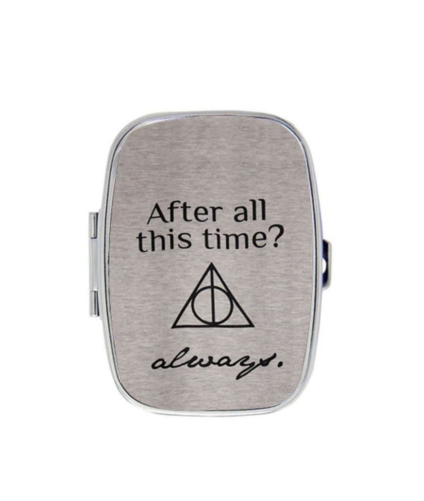 Harry Potter Custom Unique Silver Square Pill Box Medicine Tablet Organizer or Coin Purse