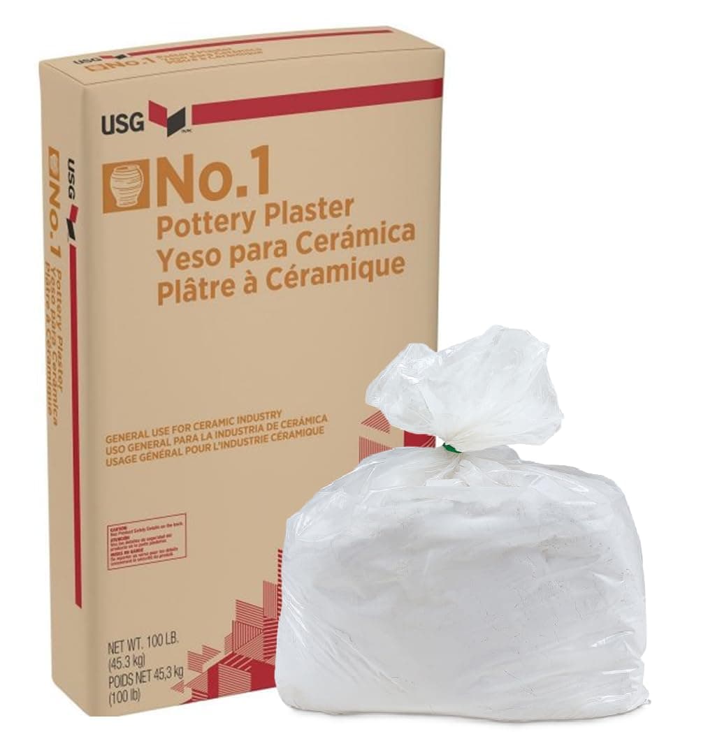 USG No.1 Ceramic Plaster - 10 lbs - Instructions Included - Made exclusively for Pottery and Pottery - Fine grain size improves workability and reproduces incredible detail