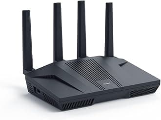 GL-MT6000(Flint 2) WiFi 6 Router | Gaming WiFi Router | 2 x 2.5G Multi-Gig Port+4 x 1G Ethernet Ports | Mass Device Connectivity | Rapid OpenVpn & WireGuard | 802.11ax | Long Range Coverage