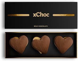 Milk Chocolate Hearts For Couples - Improve Mood, Performance & Energy - Vegetarian & Gluten-Free for Men & Woman