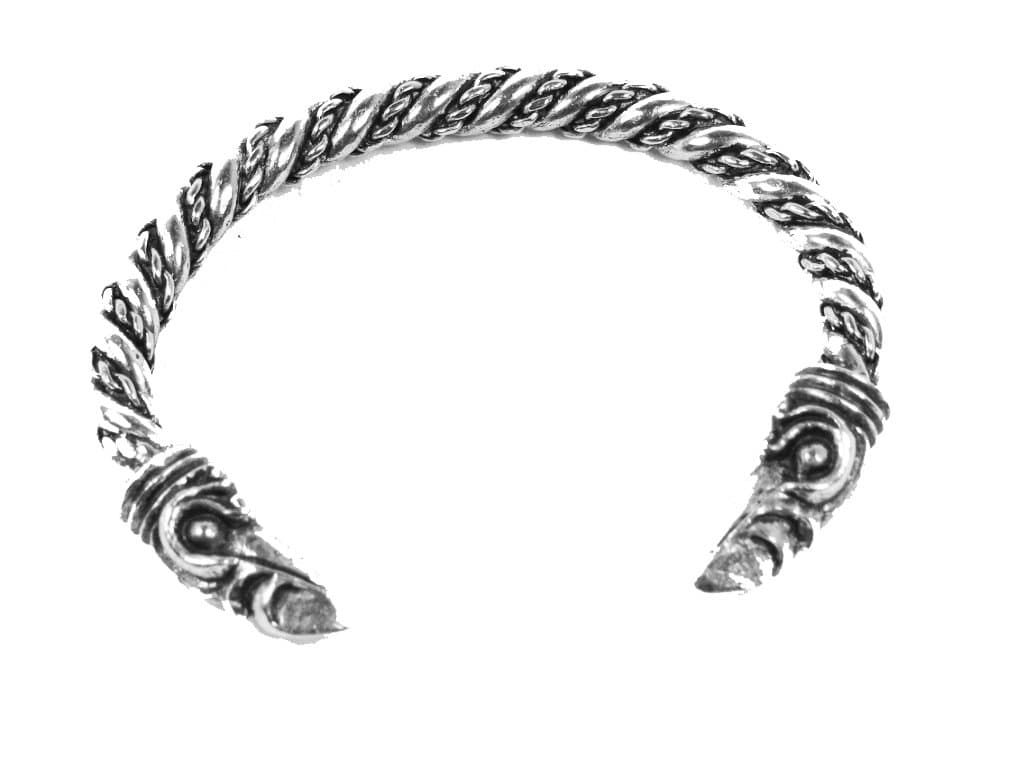 Odin's Raven Viking Solid Pewter Bracelet, Norse, Celtic