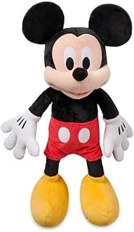 Official Mickey Mouse Medium Soft Toy for Kids, Cuddly Character with Fuzzy Texture and Embroidered Details, Soft Tail, Disney Plushy Suitable for All Ages.
