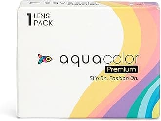 Aquacolor Monthly Disposable Premium Color Contact Lenses with -4.75 power - Brown -(1 lens/Box)