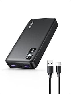 UGREENNexode 20000mAh Power Bank Fast Charging, PD 20W & QC 22.5W 3-Port Mobile Phone Portable Charger, USB C Battery Pack Compatible with iPhone 16/15, Galaxy S24/S23, iPad Pro, AirPods, etc