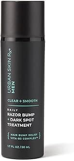 Urban Skin Rx Daily Razor Bump + Dark Spot Treatment, ® Men, Formulated with Niacinamide, Lactic Acid, Glycolic Acid, and Tea Tree Oil | Daily Treatment for Razor Bumps and Blemishes, 1.7 Fl Oz