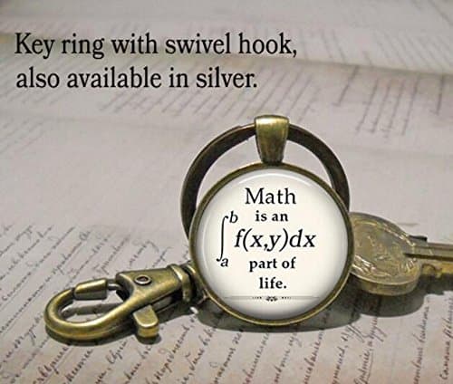 Math is an integral part of Life keychain, math keychain math geek gift math teacher gift math student gift mathematics key chain
