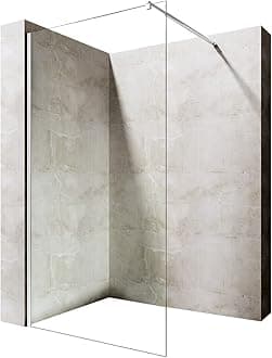 Durovin Bathrooms 1200mm Walkin Shower Screen 2000 mm high - 8mm Safety Clear Glass -Wet Room Shower Enclosure