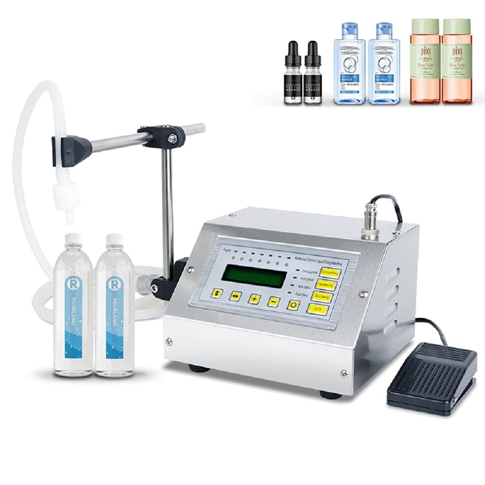 ZONEPACK Small GFK-160A 5-3500ml Digital Control Liquid Filling Machine Dosing Filler with Pedal for Juice Water