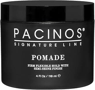 Pacinos Pomade - Flexible Hold, Frizz Control - High Shine Pomade for All Hair Types - 4oz