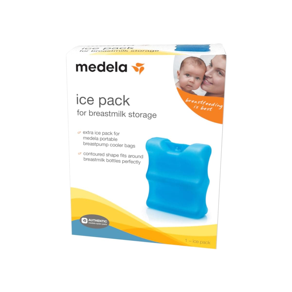 Medela Ice Pack for Breast Milk Storage, Contoured Shape Designed to Fit Breastmilk Bottles, for On The Go or Traveling Moms