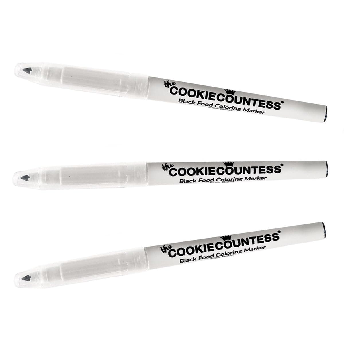 The Cookie Countess Black Fine Tip Food Marker - Value Pack of 3