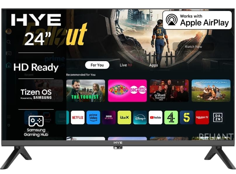 TV - Smart TV, 24" Screen Size, HD Ready Resolution, Apple AirPlay, Samsung Tizen OS & Gaming Hub, Versatile Connectivity, Black, Perfect For Streaming, Gaming & Entertainment - 24HDS1008