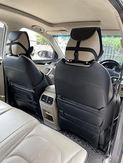 ROGER TRIBER Comfort Lumbar Cushion Black (2 Piece) Multi Support, Synthetic Leather.