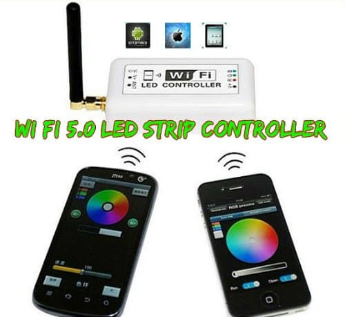 16 Ft - AA Battery Powered Octopak 1s(tm) Wifi Controlled 5050 RGB LED Strip Light Kit 5.0.