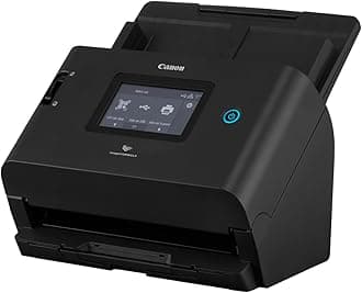 Canon DR-S350NW, 600 x 600 DPI, 50 Seiten pro Minute, 100 ipm, ADF-Scanner, Schwarz, LCD