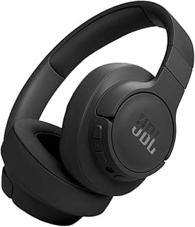 JBL Tune 770NC Adaptive Noise Cancelling Wireless Over-Ear Headphones, Pure Bass Sound, Smart Ambient, Bluetooth 5.3, Le Audio, VoiceAware, 70H Battery, Multi-Point Connect - Black, JBLT770NCBLK