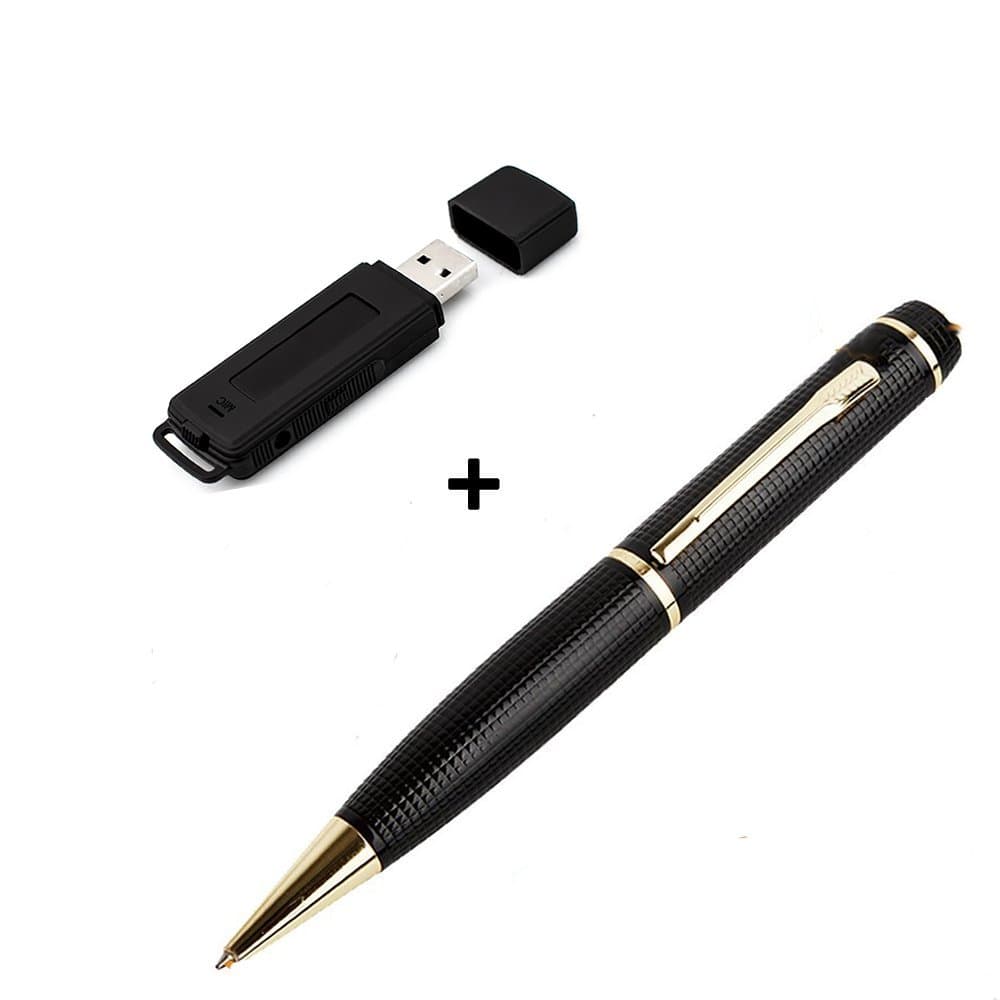 Premium Spy Kit Bundle: The Best Voice Activated Spy Audio Recorder 8GB bundle offer with The Spy Pen Camcorder VIDEO ULTRA HD 1080p | Professional SPY EQUIPMENT by MiniTehnics®