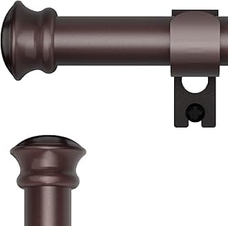 5/8 Inch Diameter Curtain Rods With Brackets,Bronze Splicing Stainless Steel Heavy Duty Drapery Curtain Rod Set 30 to 45"Easy Install