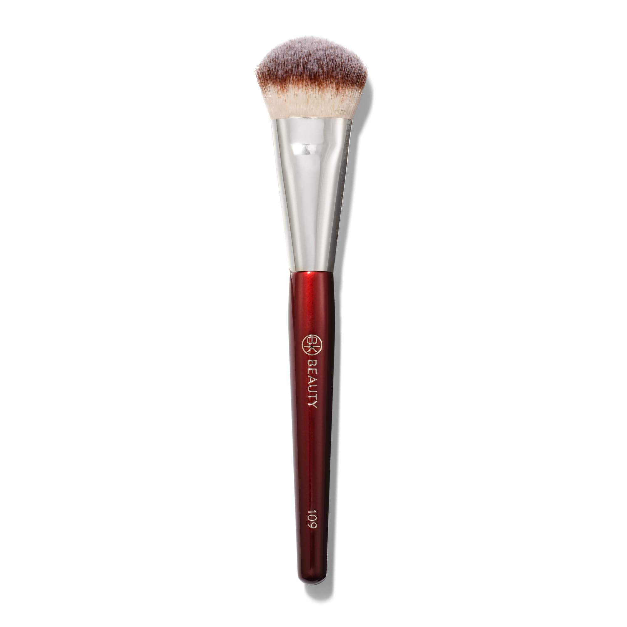 BRUSHES - 109 MINI CONTOURED FOUNDATION - Face Brush for Liquid or Cream Foundations - Bronzer, Blush & Highlighter Makeup Brush