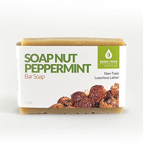 Soap Nut, Peppermint, Bar Soap, Green Virgin Products