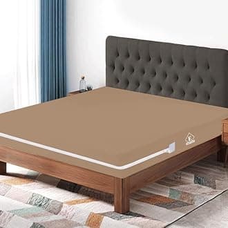 Waterproof Mattress Protector with Zipper Chain, Single Size (75x35 Inches)_with 8 Inch Drop Beige, Zippered Mattress Encasement, Bed Cover, Six-Sided Edenwald Waterproof Mattress Protector