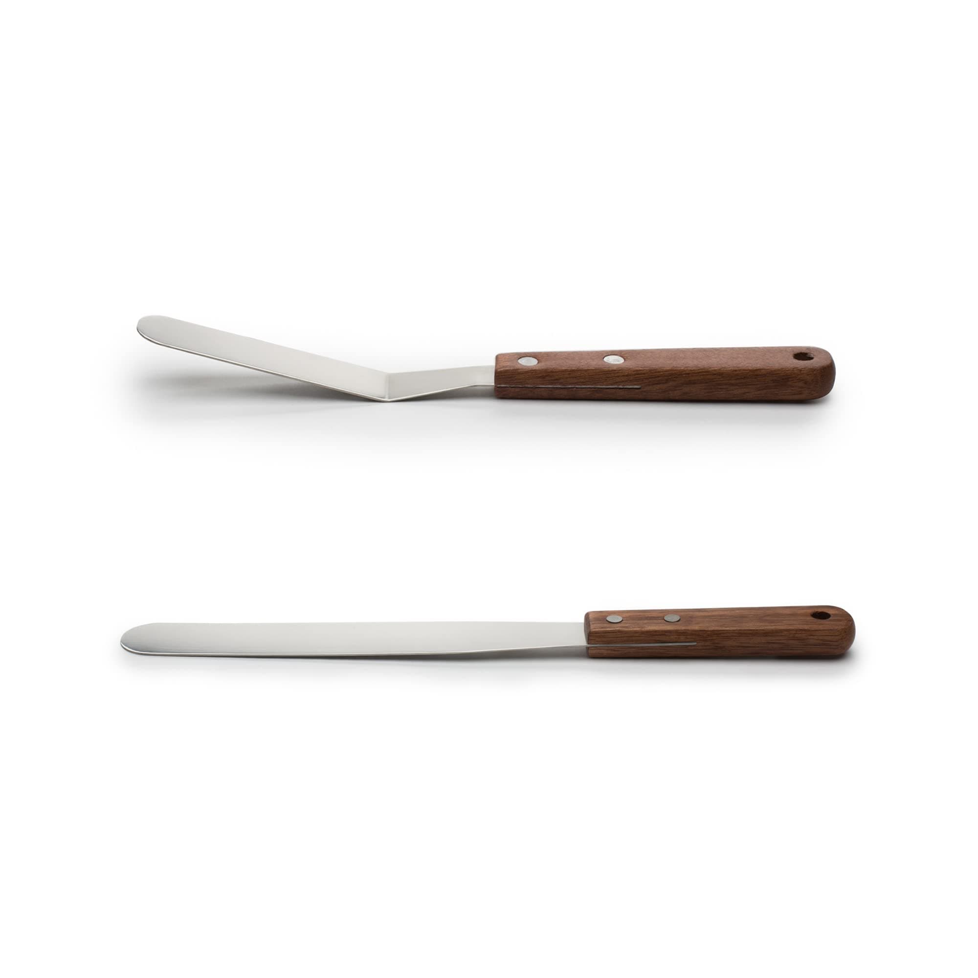 Icing Spatula Set, 8" Offset and 13" Flat Decorating Spatulas, Stainless Steel