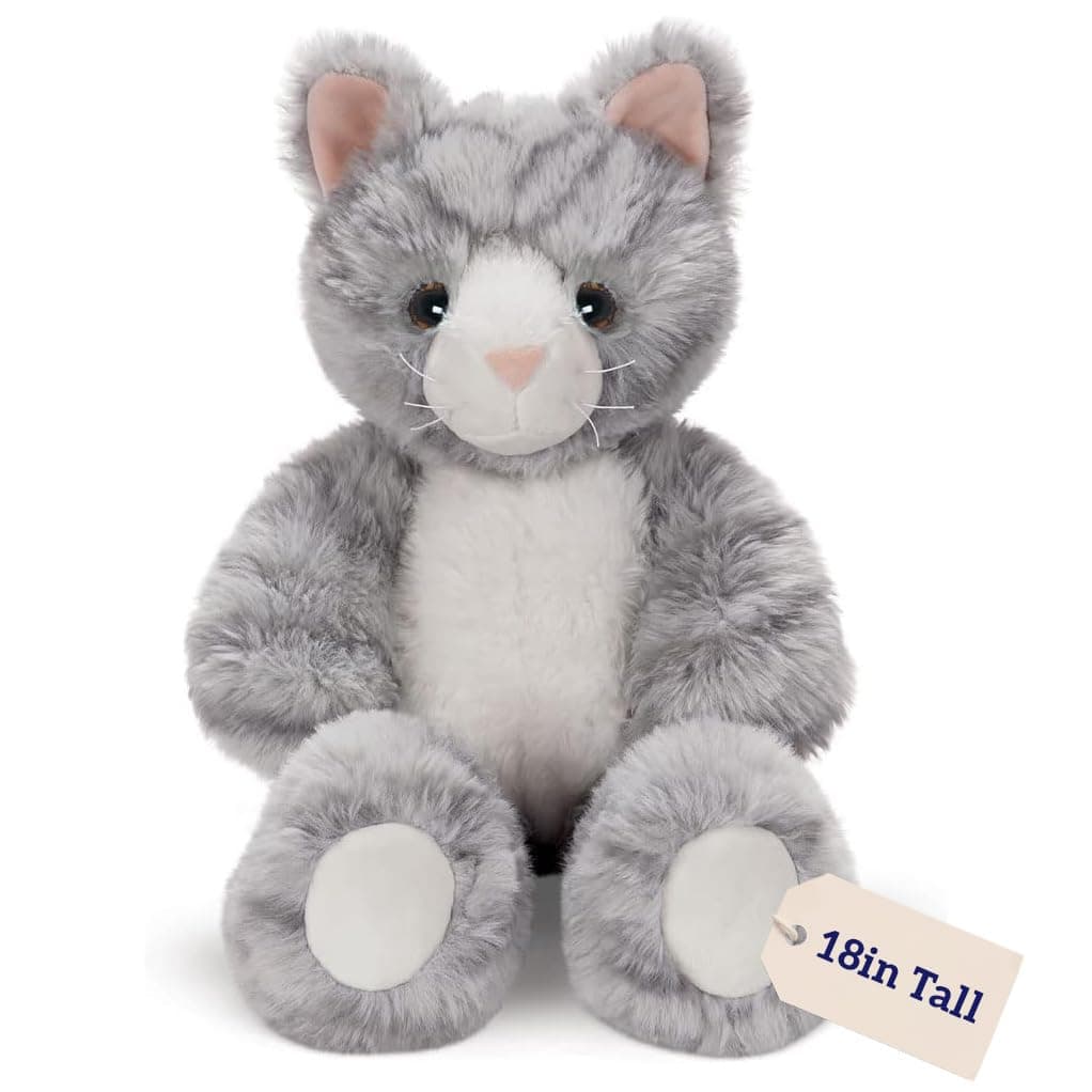 Vermont Teddy Bear Stuffed Kitten - Oh So Soft Kitty Cat Stuffed Animal, Plush Toy, Gray, 18 Inch
