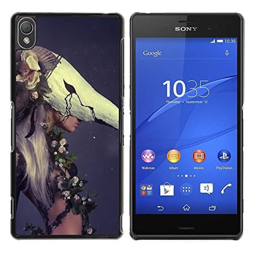 TopCaseStore / Snap On Hard Back Shell Rubber Case Protection Skin Cover - Woman Fashion Haut Couture - Sony Xperia Z3 D6603 / D6633 / D6643 / D6653 / D6616