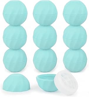longway 0.24Oz (7ml) Empty Lip Balm Sphere Containers | Screw Cap Lipstick Tubes/Chapstick Tubes/Chapstick Holder for Lip Gloss & BPA FREE (Pack of 10, Blue)