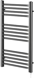 Colore Gunmetal Grey 800mm x 500mm Straight Electric Heated Towel Rail
