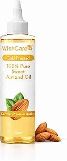 Pure Cold Pressed Sweet Almond Oil for Hair and Skin, 200ml