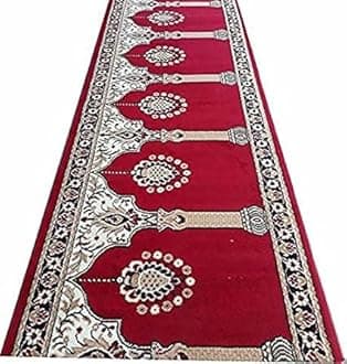 Janamaz Rolls for Masjid (Mosque) Prayer Carpet Any Religious Houses & Gallery Runner Carpet 4 x 82 Feet Color Red