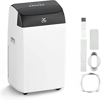 Acekool Air Conditioner, 4-In-1 Portable Air Conditioner 12000 Btu With Sleep Mode, Cooling & Fan With 2 Speed, Dehumidifier, Conditioning Unit With 24 Hour Timer Indow Kits for Home Rooms & Office