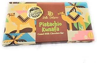 Pistachio Kunafa Camel Milk Chocolate Bar, Limited Edition, Made in DUBAI- Viral Kunafa Chocolate in Dubai (195 Gram) Made With Real Chocolate not Compound !!!