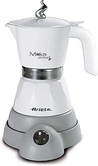 Ariete Moka Aroma Coffee Machine Mokina-1358, Plastic, 480 W, White