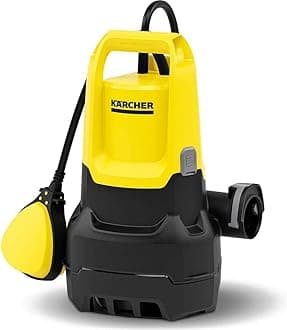 Kärcher SP 11.000 Dirt Submersible Pump, Flow Rate: 11,000 l/h, Immersion Depth: max. 7 m, for Dirty Water with Particles up to a Size of 20 mm, Residual Water Height: 25 mm, Pressure: 0.7 bar