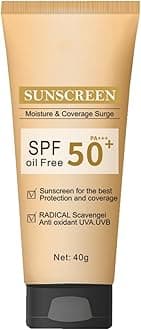 Hydrating Mineral Sunscreen SPF50+ PA+++ Oil Free Suncream for Face, Tinted Mineral Sunscreen for Oily Skin, Waterproof & Long-Lasting Sunblock (1pc)