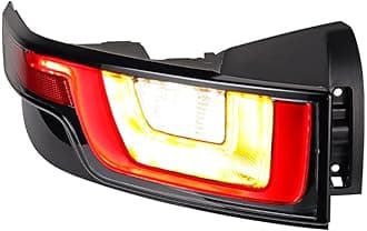 Tail Light Brake Replacement for Range Rover Evoque 2016-2018, Tail Lamp Assembly Land Rover Evoque Accessories Red/Amber/White Running DRL Turn Signal Reverse Lamp (Red/Clear Lens, LH)