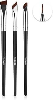 Angled Eyeliner Brushes Set, 3 PCS Ultra Thin Slanted Angled Eyebrow Brush Precision Defined Brushes